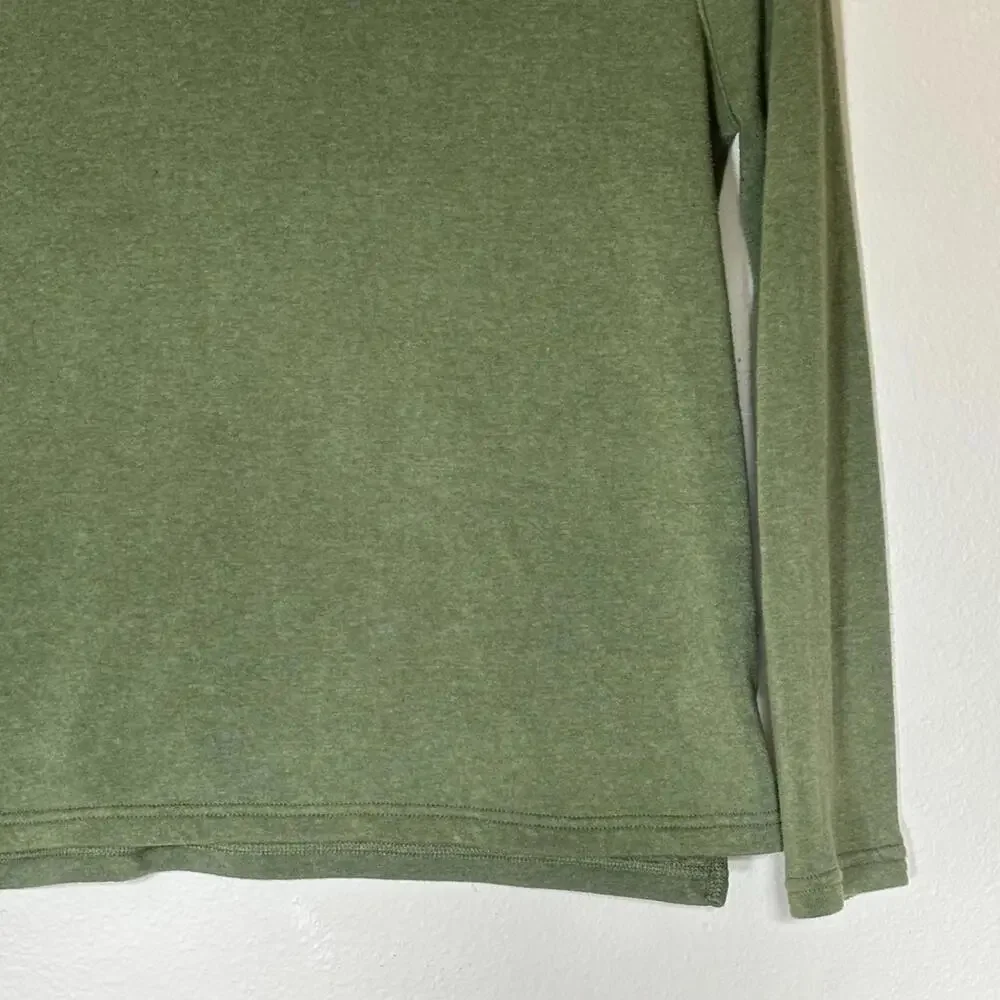 J. Crew Womens  Cowl Neck Knit Top LongSleeves Green Size XS